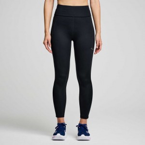 Black Saucony Fortify Crop Women's Tight | USA OWSVNP