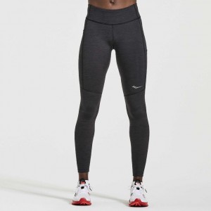 Black Saucony Fortify Women's Tight | USA SEBNDT