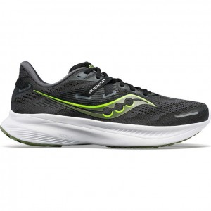 Black Saucony Guide 16 Men's Running Shoes | USA AICQMP