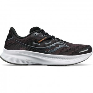 Black Saucony Guide 16 Men's Wide Running Shoes | USA QKDBGY