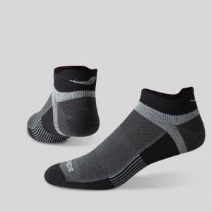 Black Saucony Inferno Liteweight 3-Pack Men's Socks | USA HVZPTS