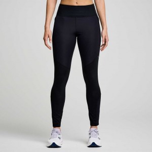 Black Saucony Runshield Women's Tight | USA MRDPBL