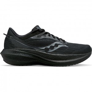 Black Saucony Triumph 21 Men's Running Shoes | USA BZVOIC