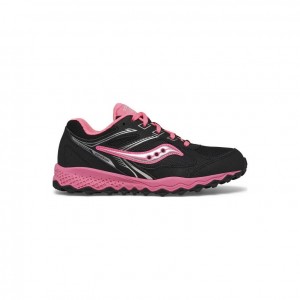 Black / Pink Saucony Cohesion TR14 Lace Big Kids' Sneakers | USA SPKBAT