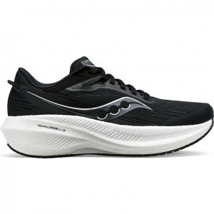 Black / White Saucony Triumph 21 Men's Running Shoes | USA WJRADT