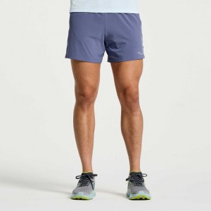 Blue Saucony Outpace 5" Men's Shorts | USA KXZBGF