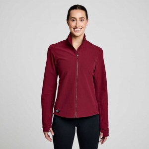 Burgundy Saucony Triumph Women's Jacket | USA BLJUPN