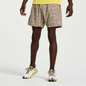 Camo Saucony Outpace 5" Men's Shorts | USA XMYKOZ