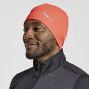 Coral Saucony Solstice Men's Beanie | USA CUWHND