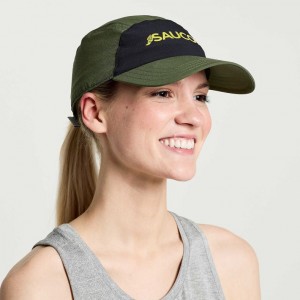 Dark Green Saucony Outpace Women's Hat | USA VUSFEI