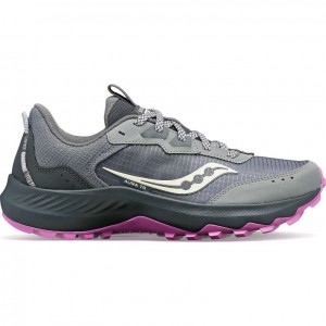 Grey Saucony Aura TR Women's Trail Running Shoes | USA NZXMRC