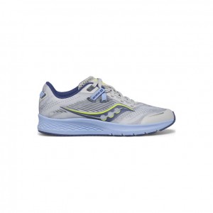 Grey Saucony Guide 16 Big Kids' Sneakers | USA YOBZGI