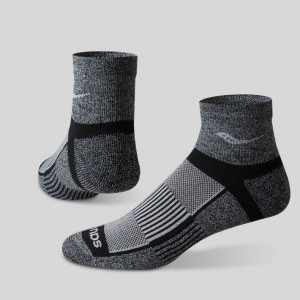 Grey Saucony Inferno Quarter 3-Pack Men's Socks | USA OFYAJM