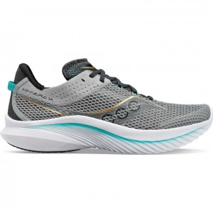 Grey Saucony Kinvara 14 Men's Running Shoes | USA QPJUAM