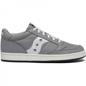 Grey / White Saucony Jazz Court Women's Sneakers | USA XZOKUG