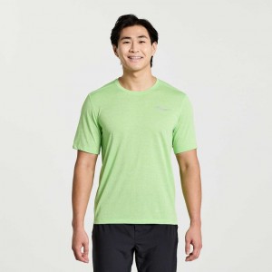 Mint Saucony Stopwatch Short Sleeve Men's T-Shirt | USA BDKCHV