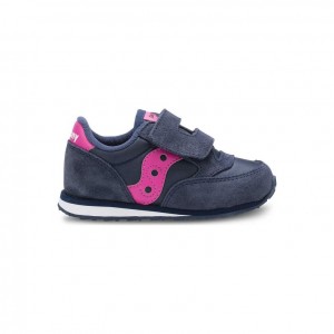 Navy Saucony Baby Jazz Hook & Loop Little Kids' Sneakers | USA MJHXNL