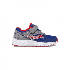 Navy / Grey Saucony Cohesion 14 A/C Big Kids' Sneakers | USA JDFKCO