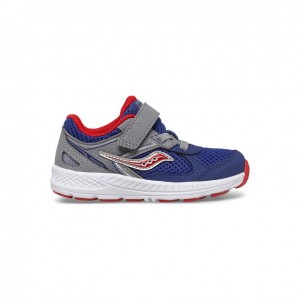 Navy / Grey Saucony Cohesion 14 A/C Jr. Little Kids' Sneakers | USA STNCAR