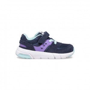 Navy / Purple Saucony Jazz Lite 2.0 Little Kids' Sneakers | USA TUQYEL