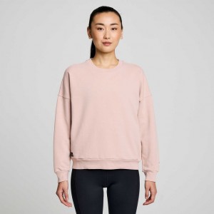 Pink Saucony Recovery Crew Women's Sweatshirt | USA JNIFWL