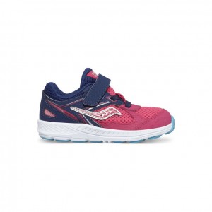 Pink / Navy Saucony Cohesion 14 A/C Jr. Little Kids' Sneakers | USA WSJGUX