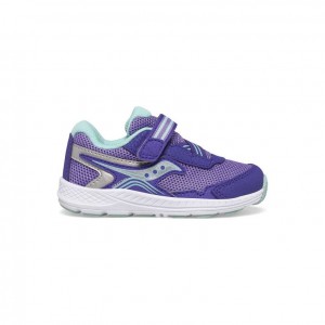 Purple Saucony Ride 10 Jr. Little Kids' Sneakers | USA JHWPEM