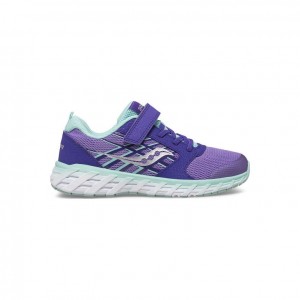 Purple Saucony Wind 2.0 A/C Big Kids' Sneakers | USA FISGLJ