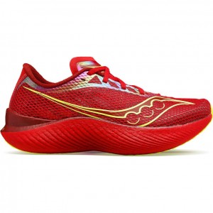 Red Saucony Endorphin Pro 3 Men's Running Shoes | USA UQOXLN