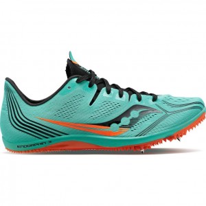 Turquoise Saucony Endorphin 3 Women's Spikes | USA SCVZGE