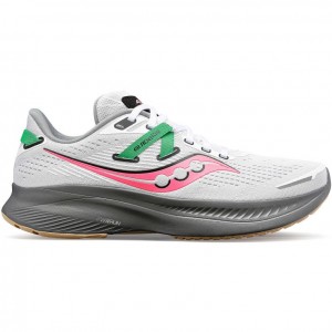 White Saucony Guide 16 Women's Running Shoes | USA QKUMGP