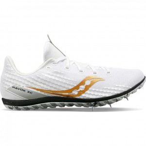 White Saucony Havok XC 3 Men's Spikes | USA UCHVQM