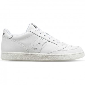 White Saucony Jazz Court PU Women's Sneakers | USA MHVTWF