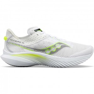 White Saucony Kinvara 14 Men's Running Shoes | USA CGVTFB