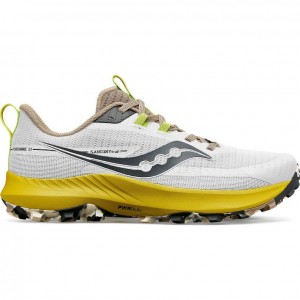 White Saucony Peregrine 13 Men's Trail Running Shoes | USA WOSYRL