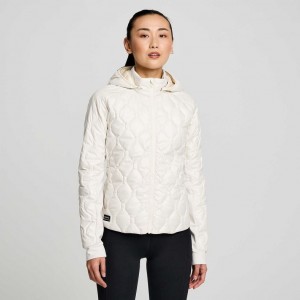 White Saucony Solstice Oysterpuff Women's Jacket | USA KOMUAR