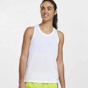 White Saucony Stopwatch Women's Singlet | USA IQJSWY