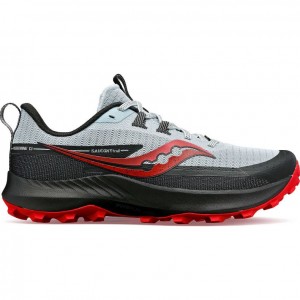 White / Black Saucony Peregrine 13 Men's Trail Running Shoes | USA DOSQUJ