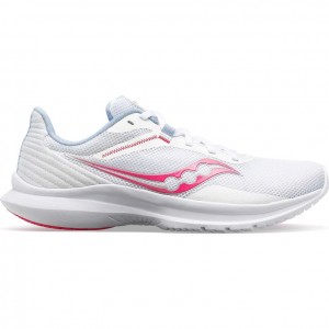 White / Pink Saucony Convergence Women's Running Shoes | USA JKVOAS