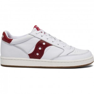 White / Red Saucony Jazz Court Men's Sneakers | USA YMBREW