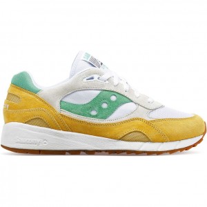 White / Yellow / Green Saucony Shadow 6000 Men's Sneakers | USA QNEIUR