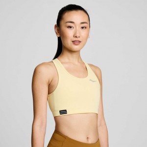 Yellow Saucony Fortify Women's Bra | USA ZYCTQB