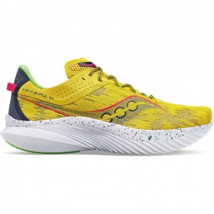 Yellow Saucony Kinvara 14 Men's Running Shoes | USA ENOYSW