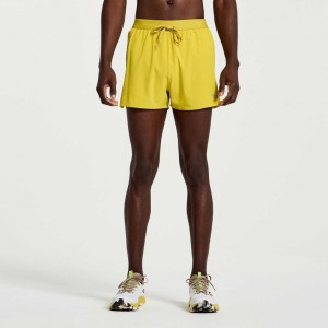 Yellow Saucony Outpace 3" Men's Shorts | USA FZUGKI