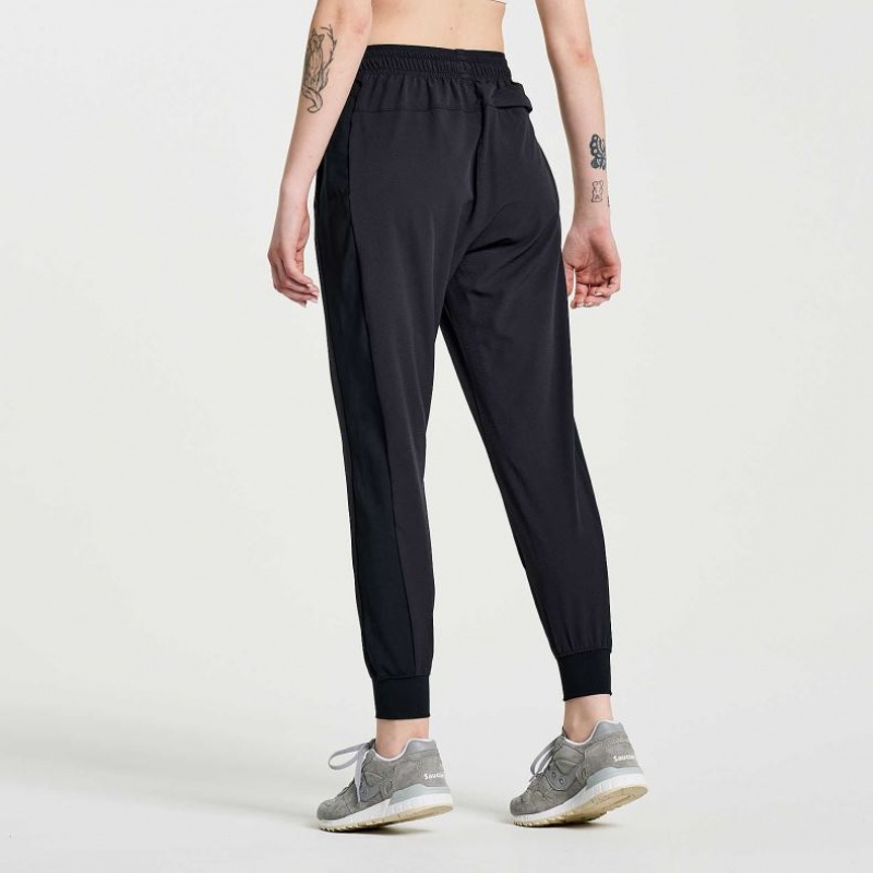 Black Saucony Boston Woven Women's Jogger | USA JVCINS