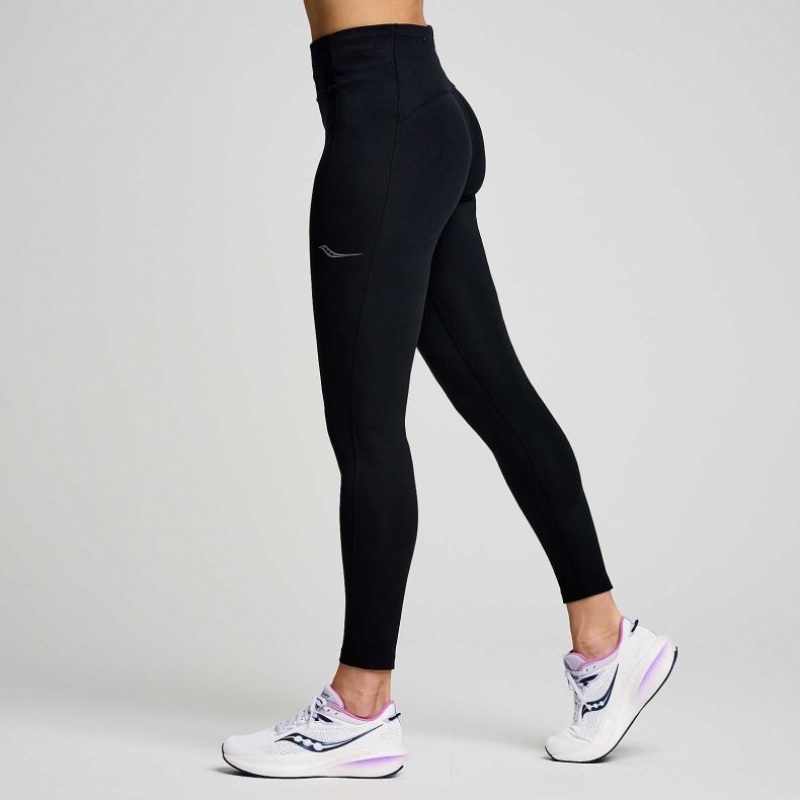 Black Saucony Fortify 7/8 Women's Tight | USA LZJOXF