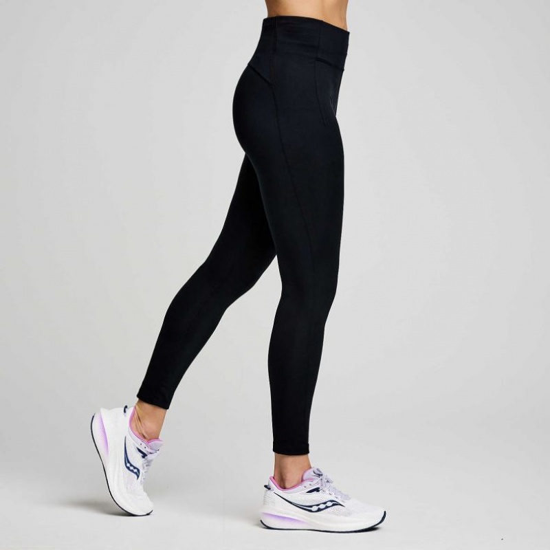 Black Saucony Fortify 7/8 Women's Tight | USA LZJOXF