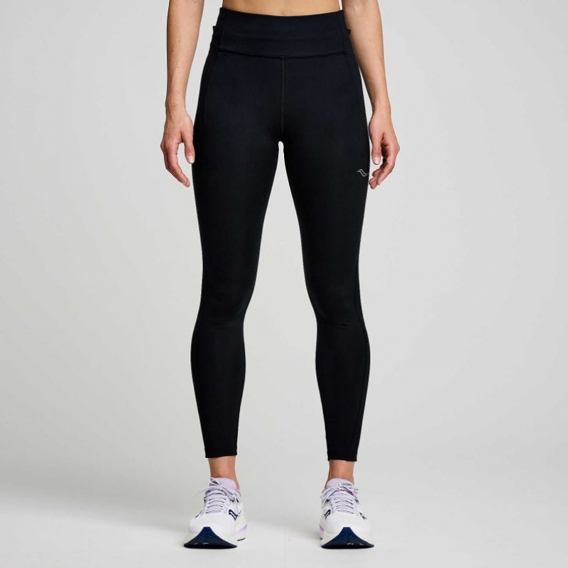 Black Saucony Fortify 7/8 Women\'s Tight | USA LZJOXF