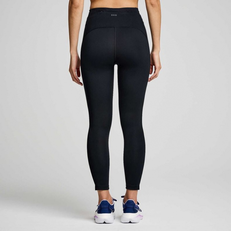 Black Saucony Fortify Crop Women's Tight | USA OWSVNP