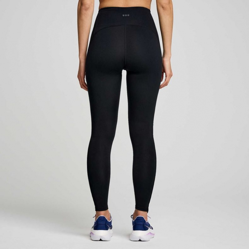 Black Saucony Fortify Viz Women's Tight | USA TAKEMQ